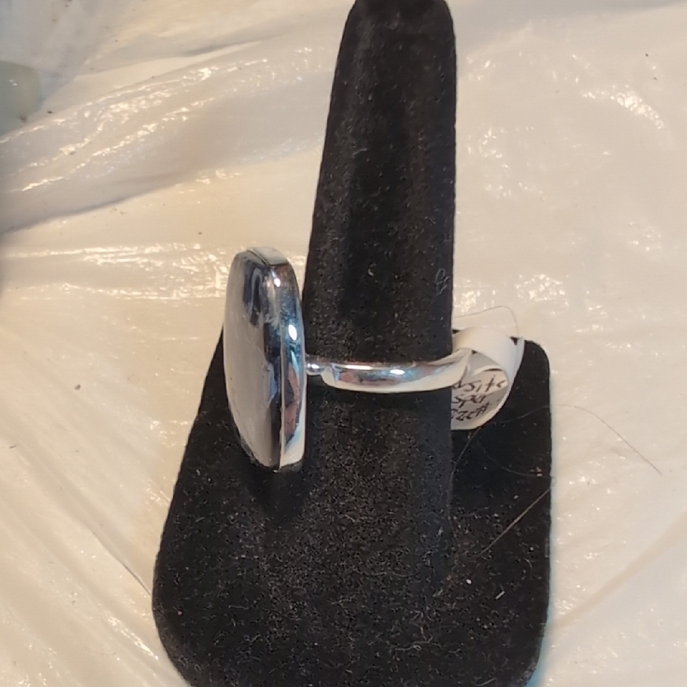 Sterling Silver and Blue And Black Pietersite Stone Ring. - Picture 2 of 2